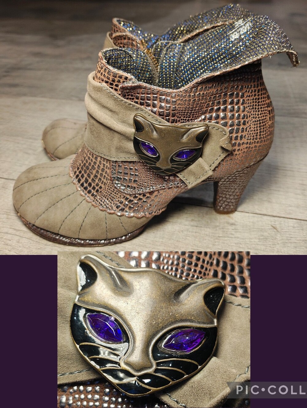 🔮Irregular Choice Y2K Holy Grail Archival 'Miaow' Whimgoth Statement Boots🐈⬛